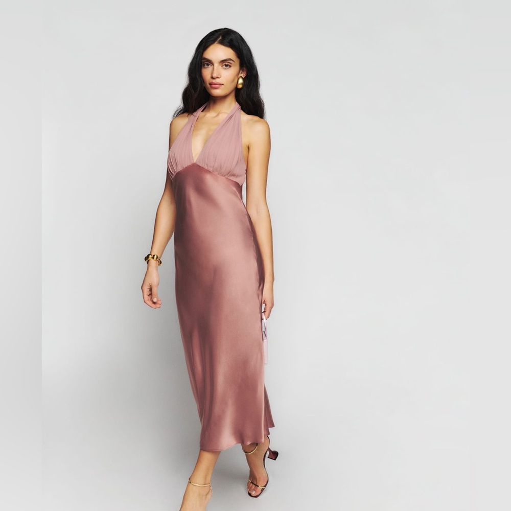 REFORMATION Wyn Silk Dress